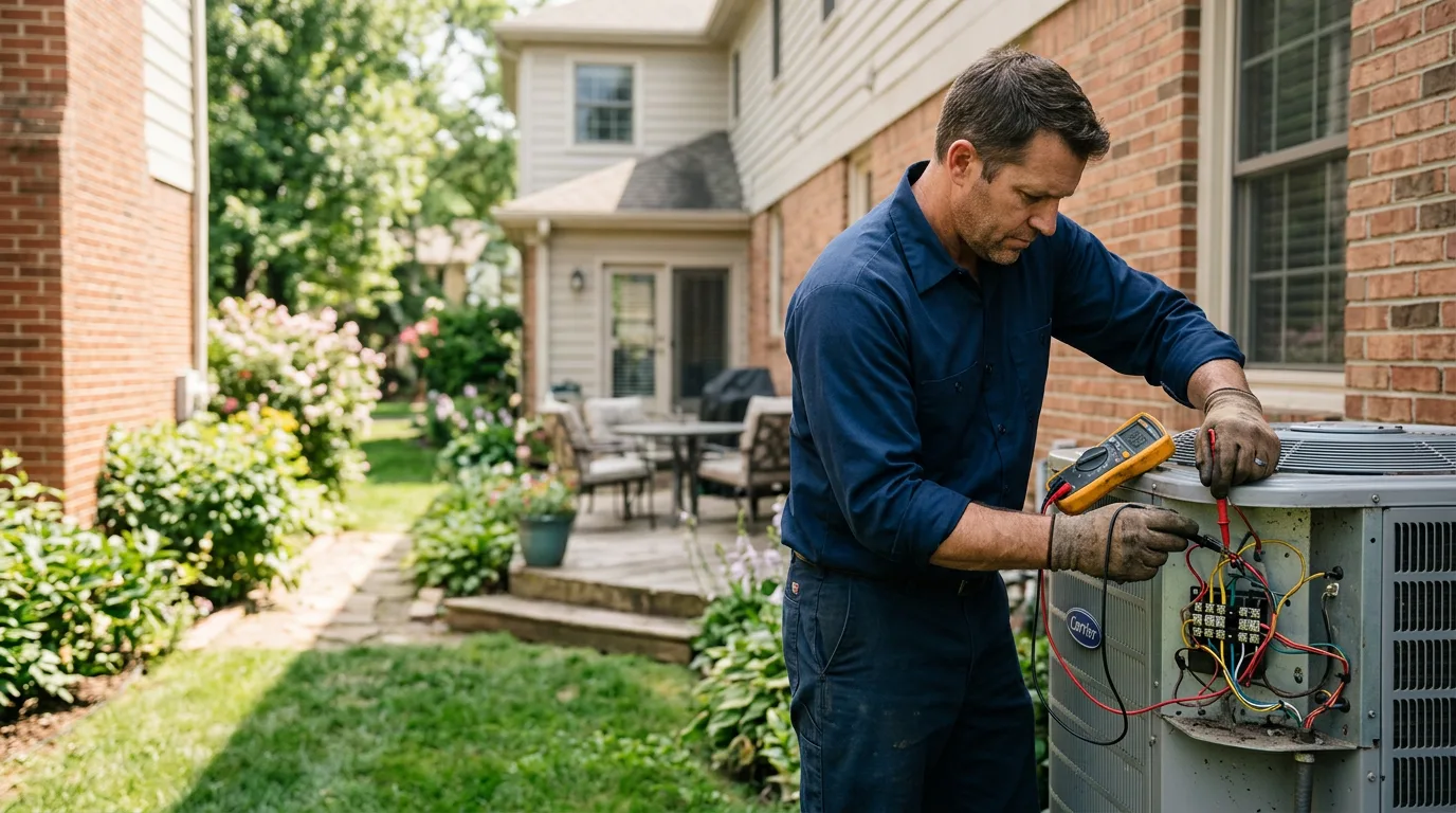 HVAC technician working near Solano, NM